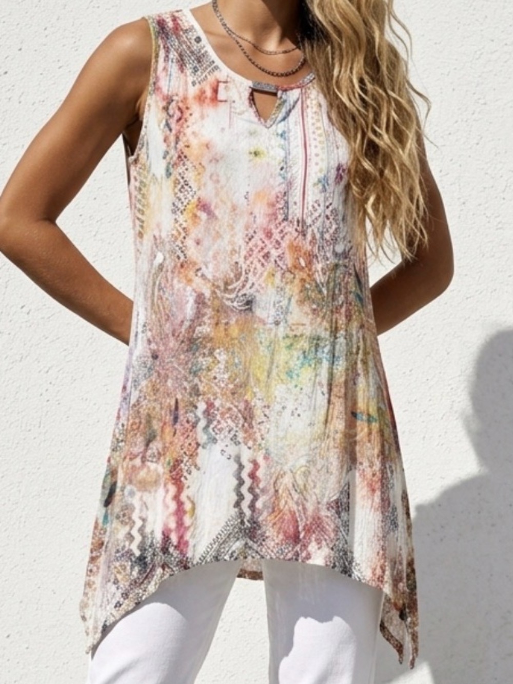 Elegant Multicolor Women's Tunic Top